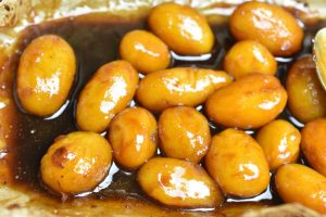 Brunede kartofler i ovn med brun farin opskrift