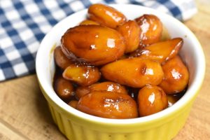 Brunede kartofler i ovn med brun farin opskrift