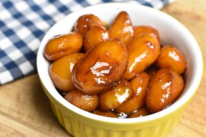 Brunede kartofler i ovn med brun farin opskrift