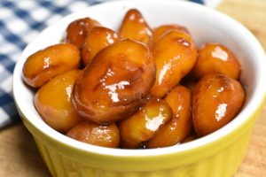 Brunede kartofler i ovn med brun farin opskrift