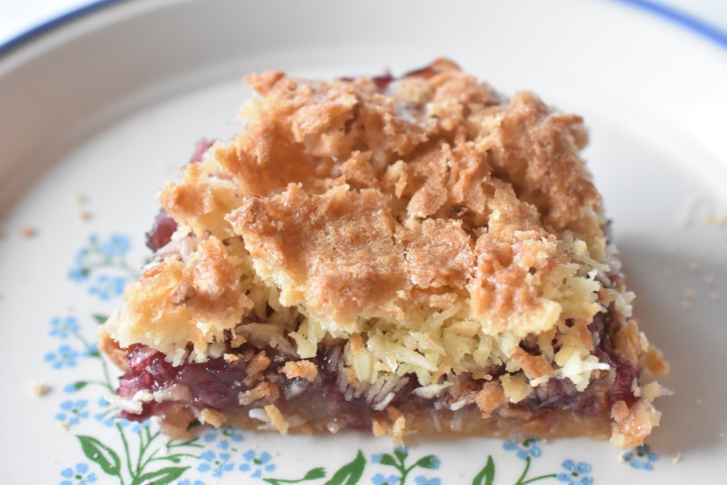 Kokossnitter med syltetøj - god nem opskrift