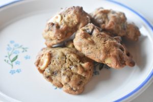 Peanutbutter cookies med chokolade - opskrift