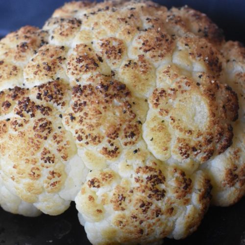 Bagt blomkål i ovn - med smør og krydderier