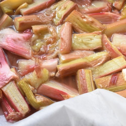 Rabarberkompot i ovn - bagte rabarber