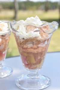 Rabarbertrifli med makroner - nem dessert