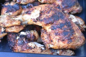 Kyllingelår på grill - hele kyllingeoverlår 
