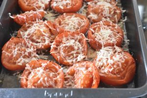 Bagte tomater med ost - ovnbagte tomater