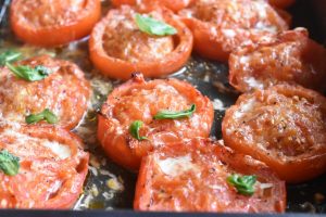 Bagte tomater med ost - ovnbagte tomater