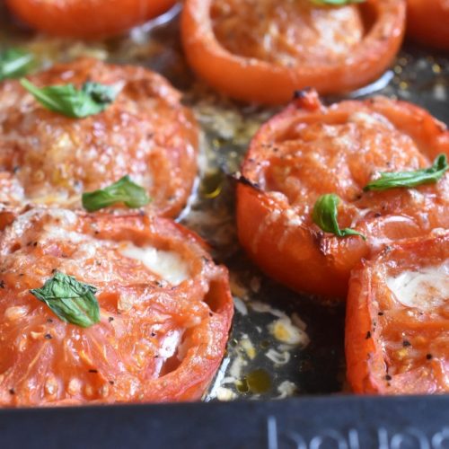 Bagte tomater med ost - ovnbagte tomater