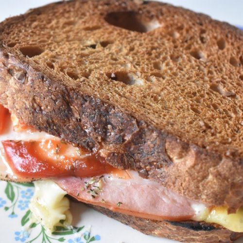 Toast - parisertoast med ost og skinke i ovn