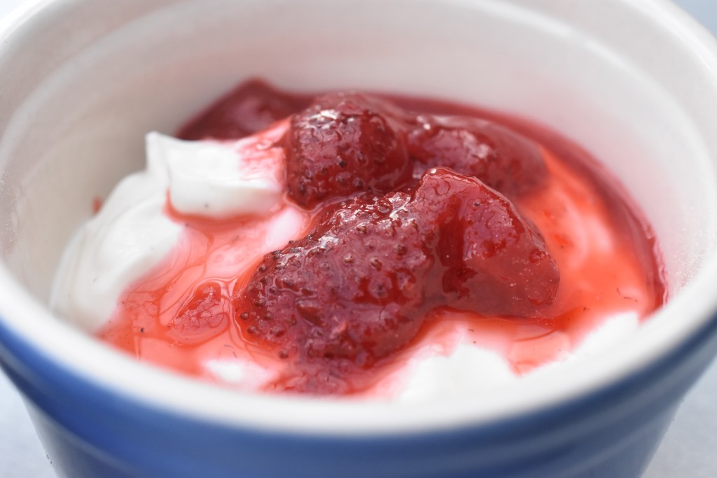 Cheesecake med makroner - ostekage i glas