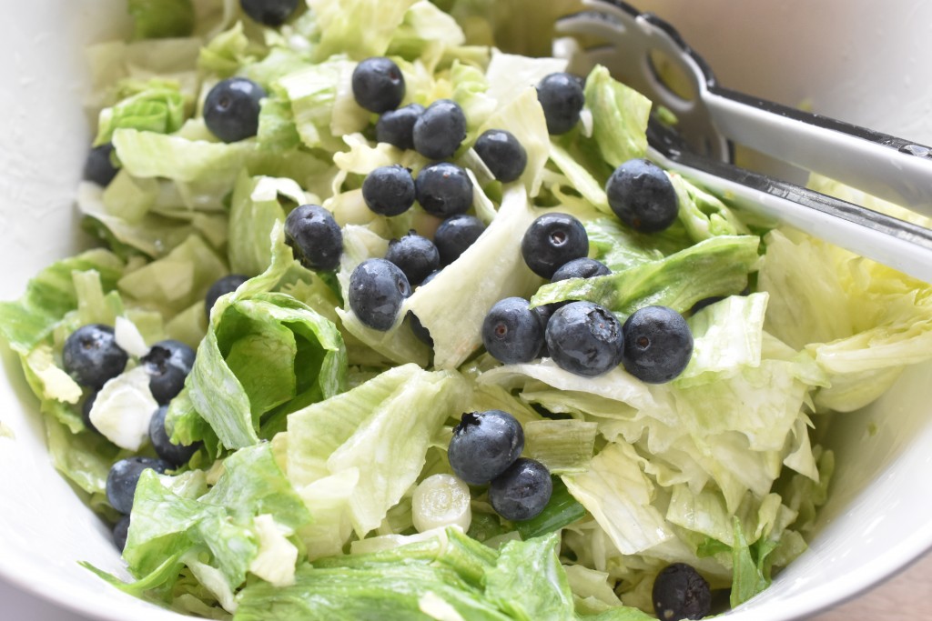 DSC_2799 • nogetiovnen.dk Icebergsalat med mormordressing og blåbær