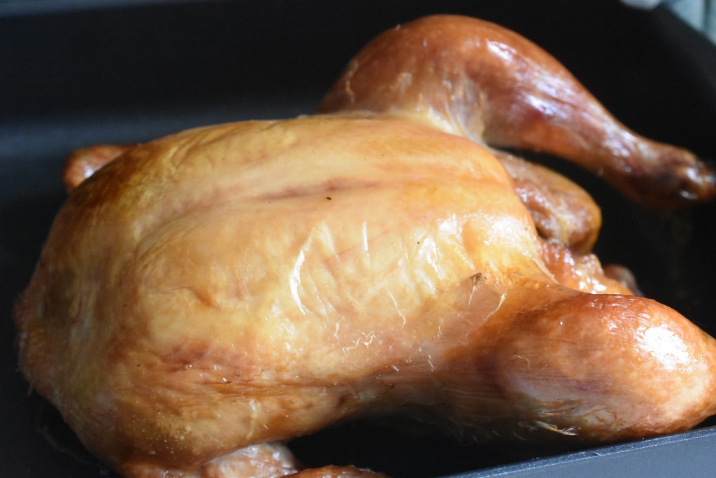 Røget kylling i ovn - hel ovnstegt kylling
