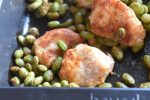 Kylling med edamame bønner i ovn - nem ret