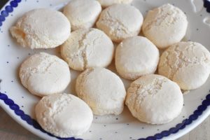 Æggeblomme marengs - gule klap småkager 