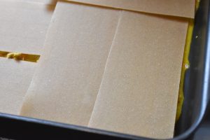 Kyllingelasagne med kokosmælk og karry