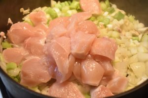 Paprikagryde med kylling og bacon - gryderet