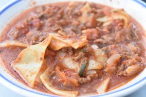 Lasagnesuppe - nem suppe med lasagne smag