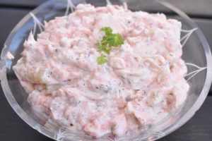 Laksemousse med varmrøget laks - nem