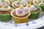 Påskemuffins med gulerod - nem påskekage