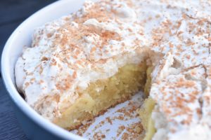 Æblekage med kokosmarengs - god opskrift