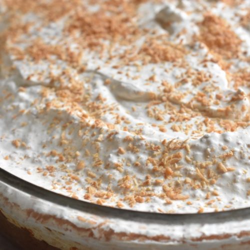 Rabarberkage med kokosmarengs - opskrift