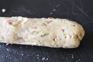 Specier med rabarber, mandler og chokolade 