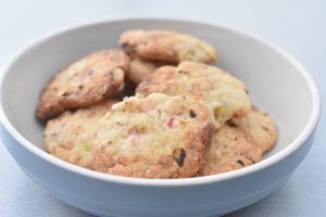 Specier med rabarber, mandler og chokolade 