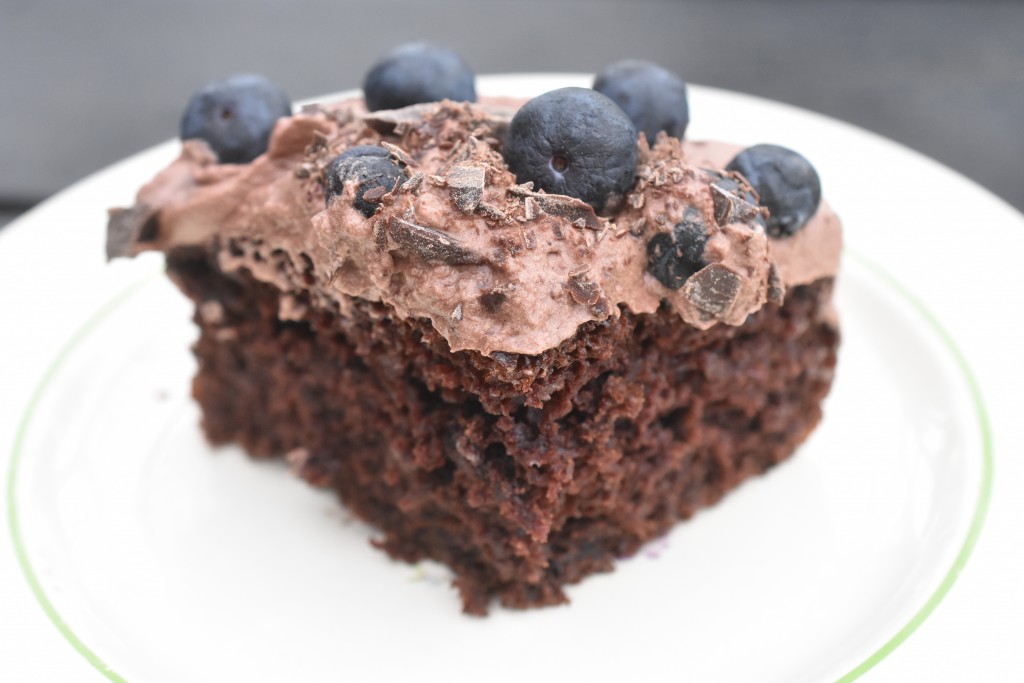 Svampet chokoladekage med chokoladecreme