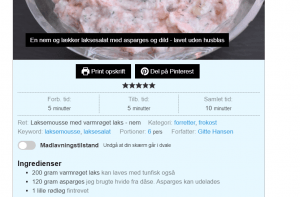 Undgå din skærm går i dvale i opskrifterne