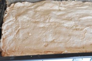 Amerikansk lagkage med frugt - i bradepande