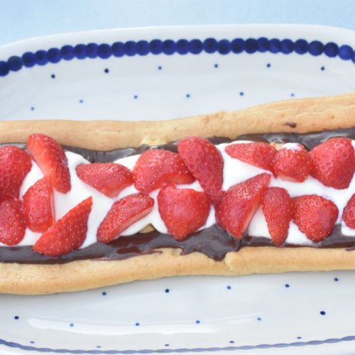 Walesstang med creme - nem vandbakkelse