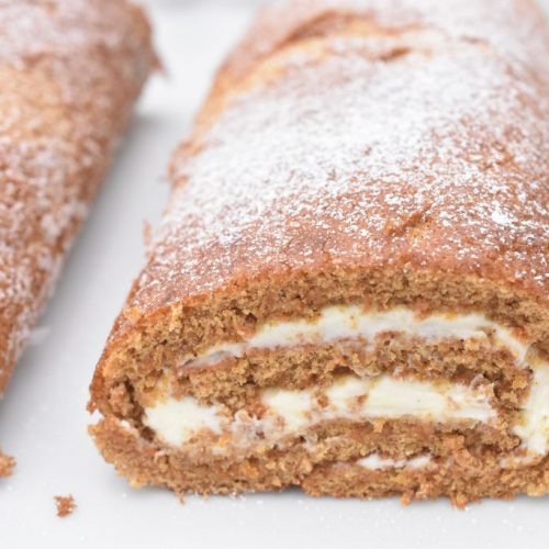 Gulerodsroulade med flødeostecreme - opskrift