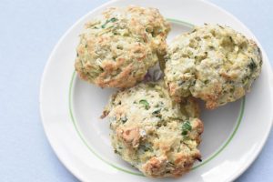 Scones med squash og ost - grønne scones