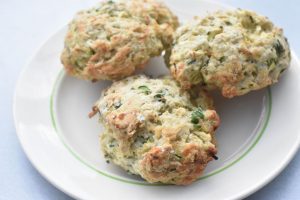 Scones med squash og ost - grønne scones