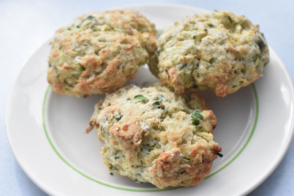 Scones med squash og ost - grønne scones