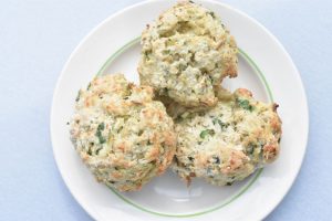 Scones med squash og ost - grønne scones