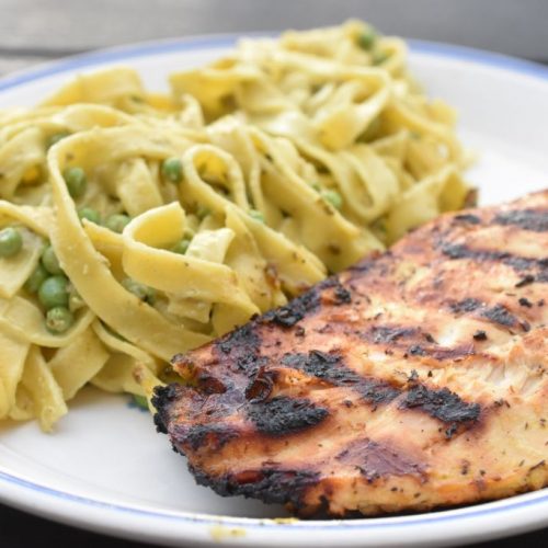 Kyllingebryst med marinade på grill - saftig