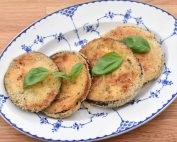 Stegt aubergine med rasp - paneret aubergine