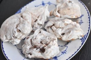 Kyskager med chokolade - store marengs - marengskys