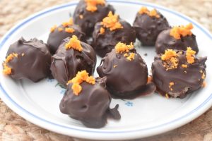 Marcipankonfekt med appelsin - orangekugler