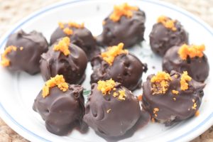Marcipankonfekt med appelsin - orangekugler