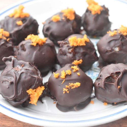 Marcipankonfekt med appelsin – orangekugler