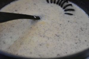 Jule panna cotta med vanilje & kirsebær gele