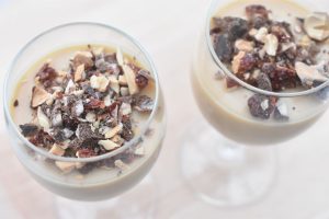 Panna cotta med hvid chokolade og Bailey