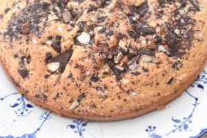 Peanutbutterkage med chokolade og salt