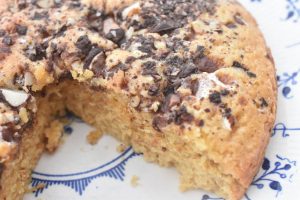 Peanutbutterkage med chokolade og salt