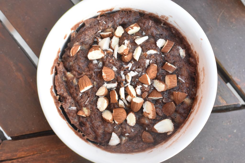 Chokoladekage med banan i mikroovn - nem
