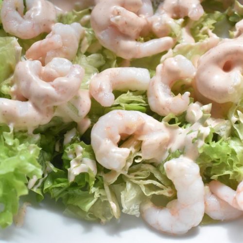 Salat med rejer og dressing - nem opskrift