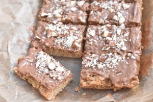Havretern med nougat - lækre havregrynssnitter